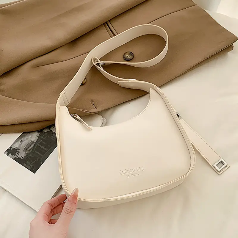 Retro White Shoulder Bag Women 2023 New Korean Style