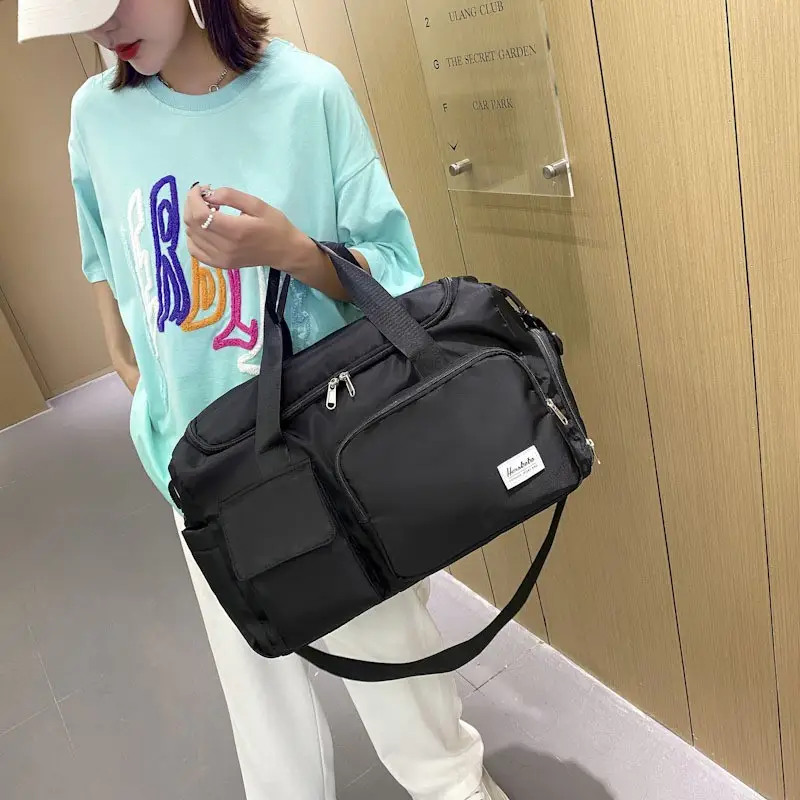 Black Oxford Cloth Large Storage Bag for Travel & Daily Use