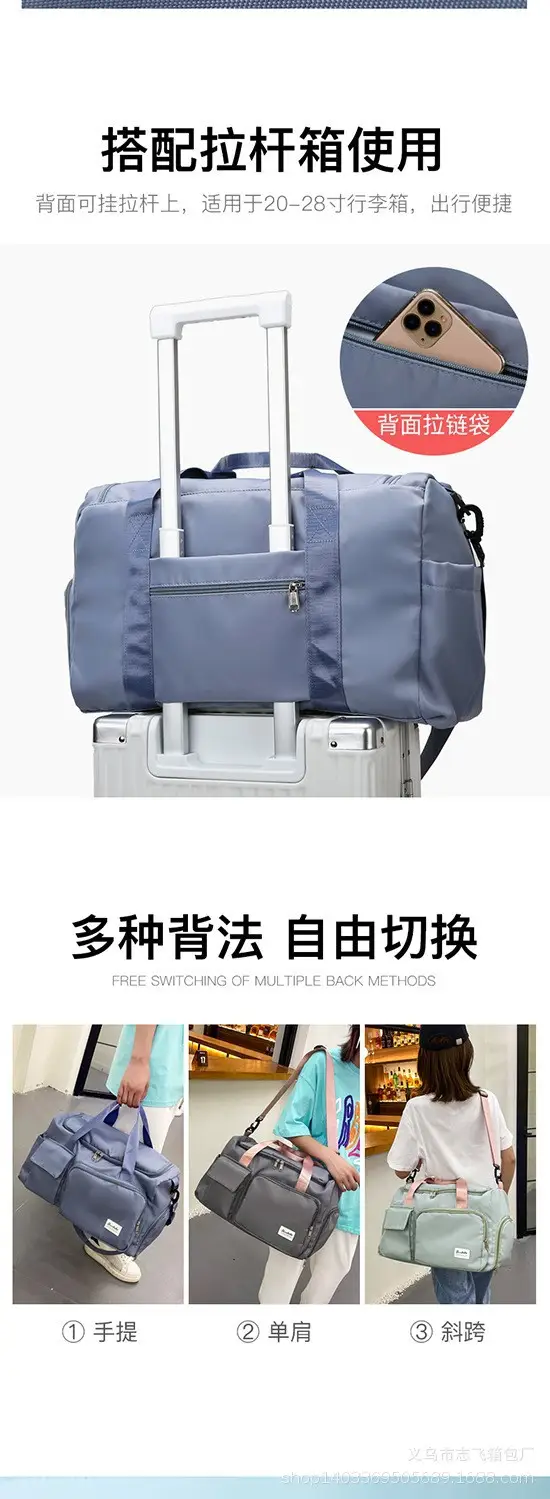 Black Oxford Cloth Large Storage Bag for Travel & Daily Use — feature 9
