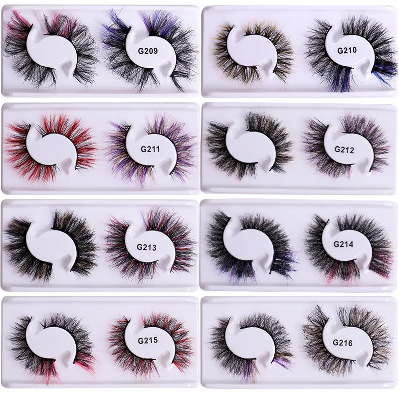 False Eyelashes 2 Pairs Colorful Natural Imitation - Image 12