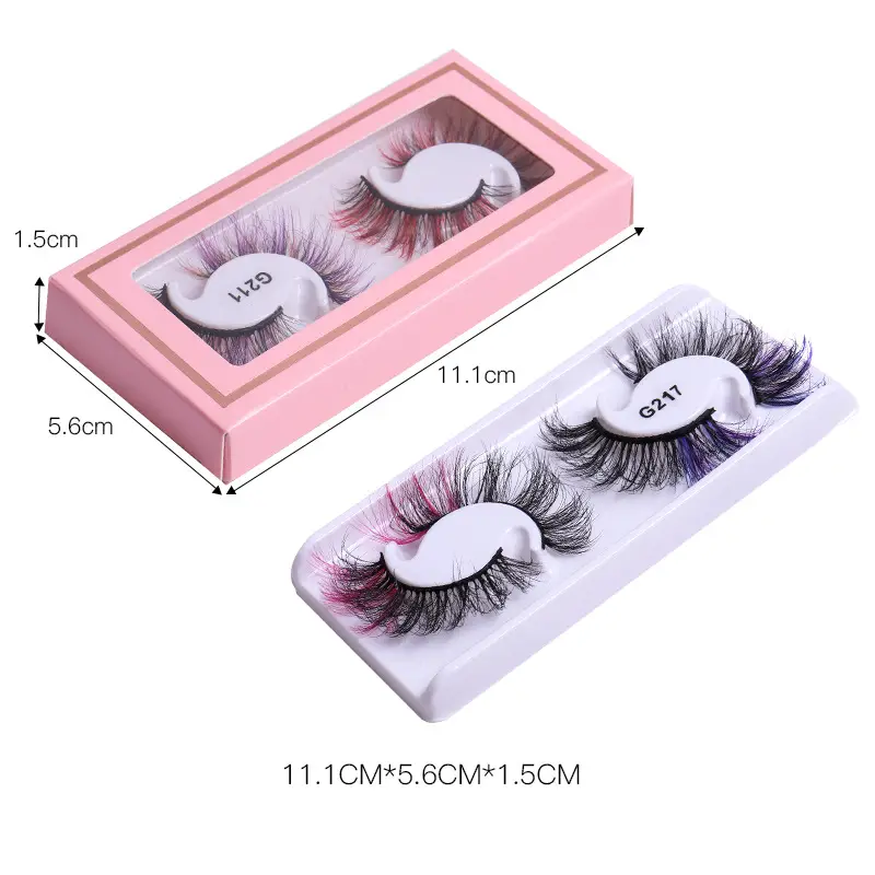 False Eyelashes 2 Pairs Colorful Natural Imitation - Image 15