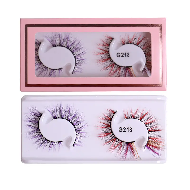 False Eyelashes 2 Pairs Colorful Natural Imitation - Image 10