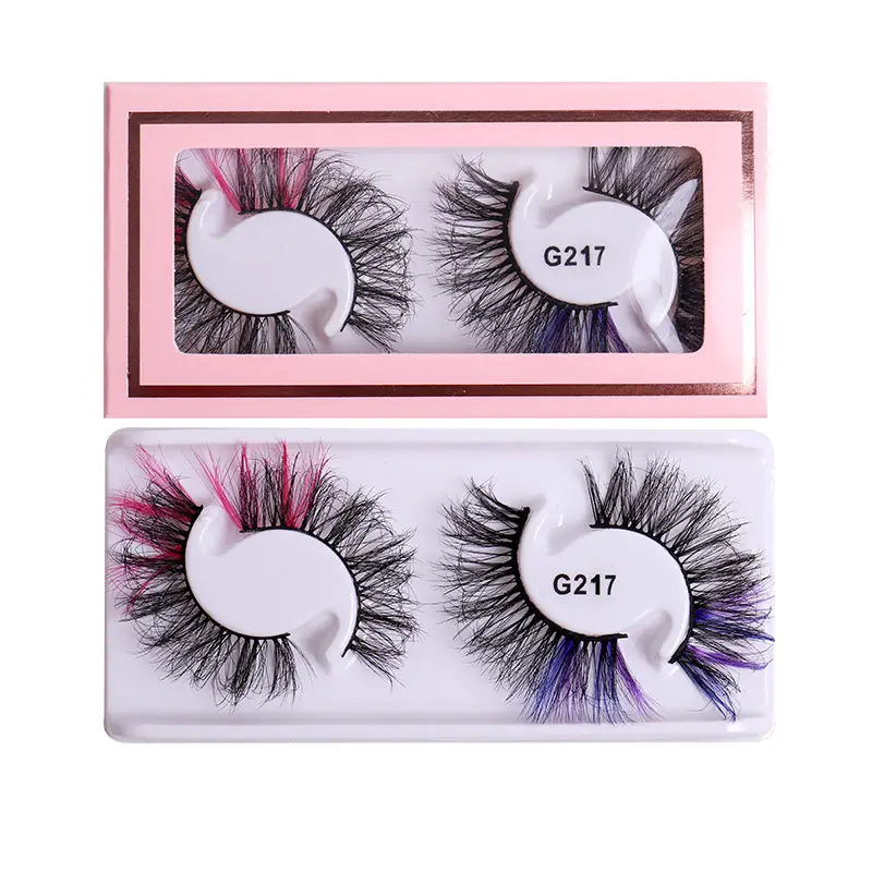 False Eyelashes 2 Pairs Colorful Natural Imitation - Image 9