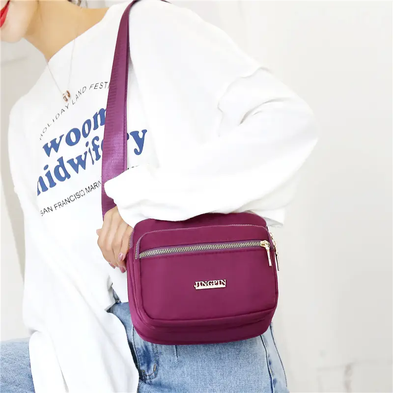 Waterproof Oxford Mom Bag Blue Nylon Crossbody - Image 6