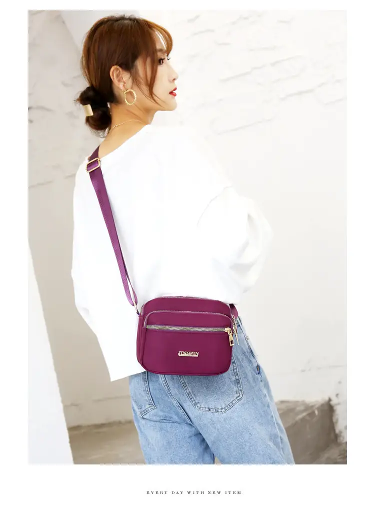 Waterproof Oxford Mom Bag Blue Nylon Crossbody — feature 22