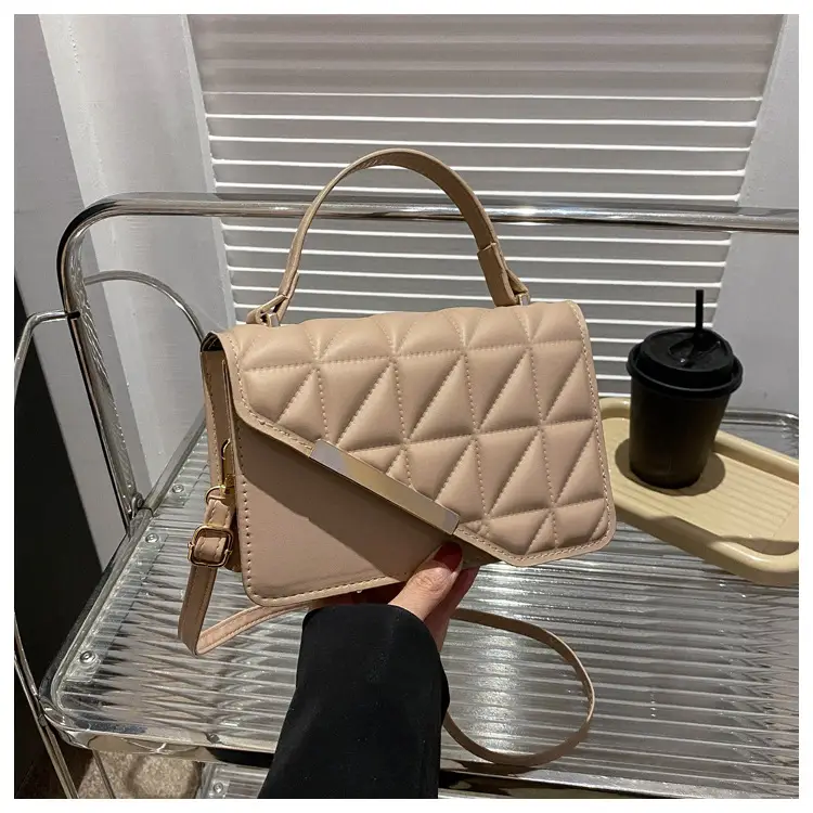 Beige Quilted Shoulder Messenger Bag 2023 - Image 5
