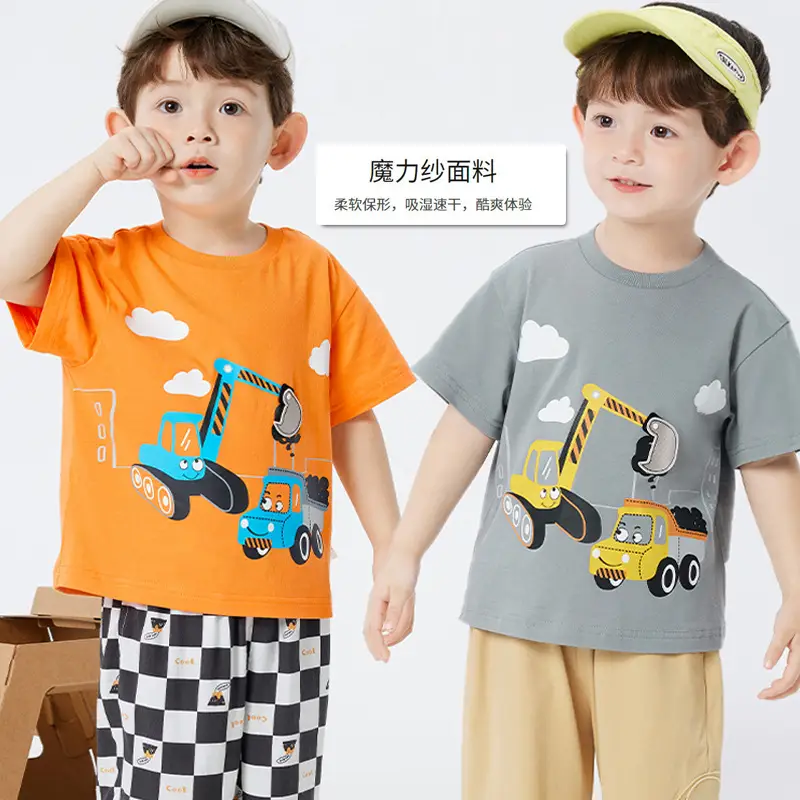 Kids Cartoon T-Shirts Pure Cotton Summer 2025 - Image 5