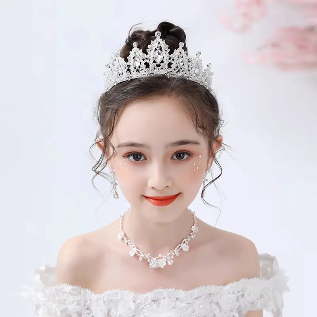 Korean Style Full Diamond Crown for Bride Wedding Makeup - Image 13