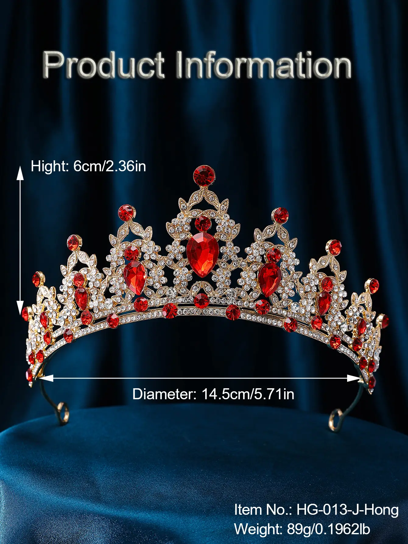 Korean Style Full Diamond Crown for Bride Wedding Makeup — feature 12