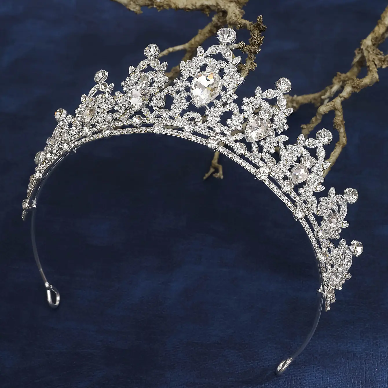 Korean Style Full Diamond Crown for Bride Wedding Makeup — feature 19