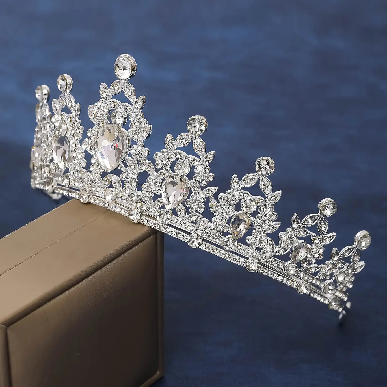Korean Style Full Diamond Crown for Bride Wedding Makeup — feature 20