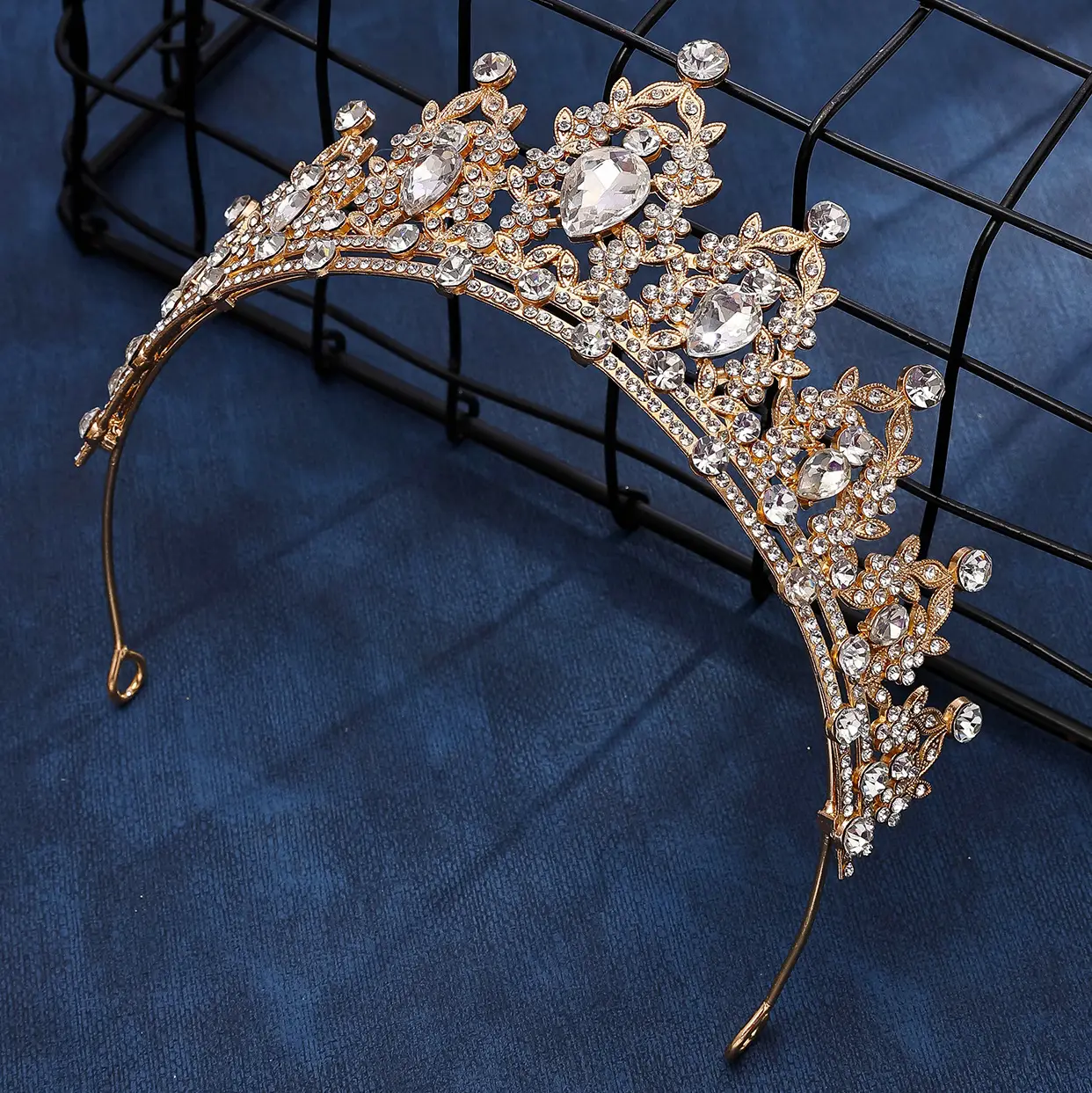 Korean Style Full Diamond Crown for Bride Wedding Makeup — feature 22
