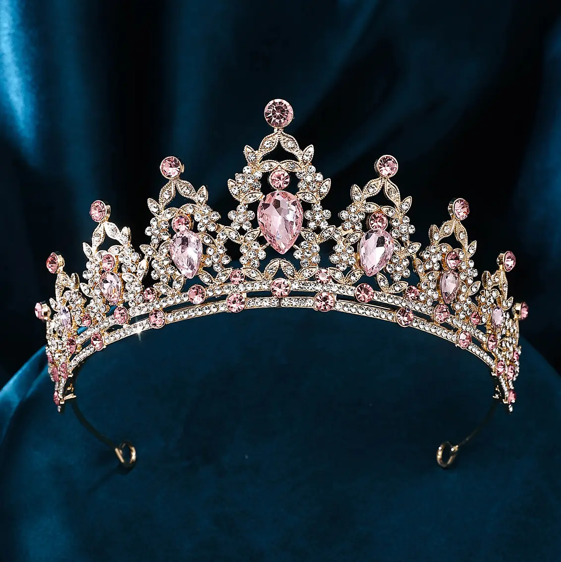 Korean Style Full Diamond Crown for Bride Wedding Makeup — feature 24