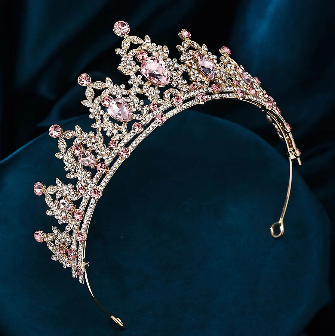Korean Style Full Diamond Crown for Bride Wedding Makeup — feature 25