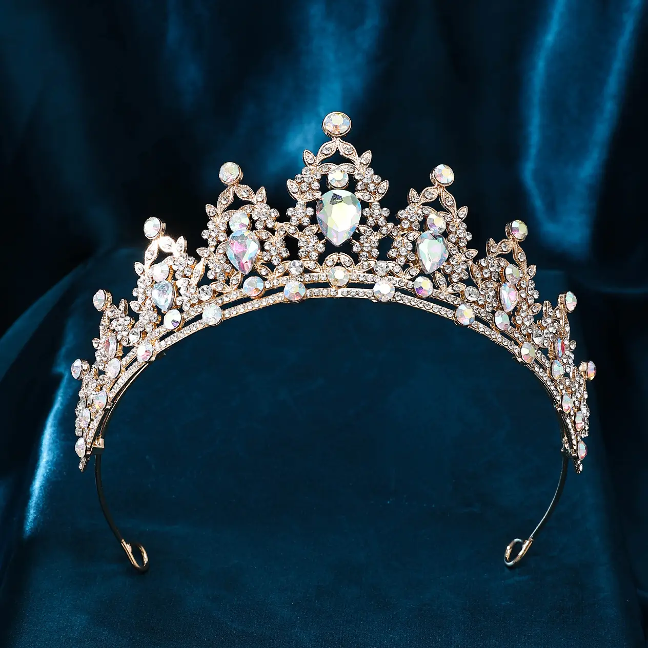 Korean Style Full Diamond Crown for Bride Wedding Makeup — feature 27