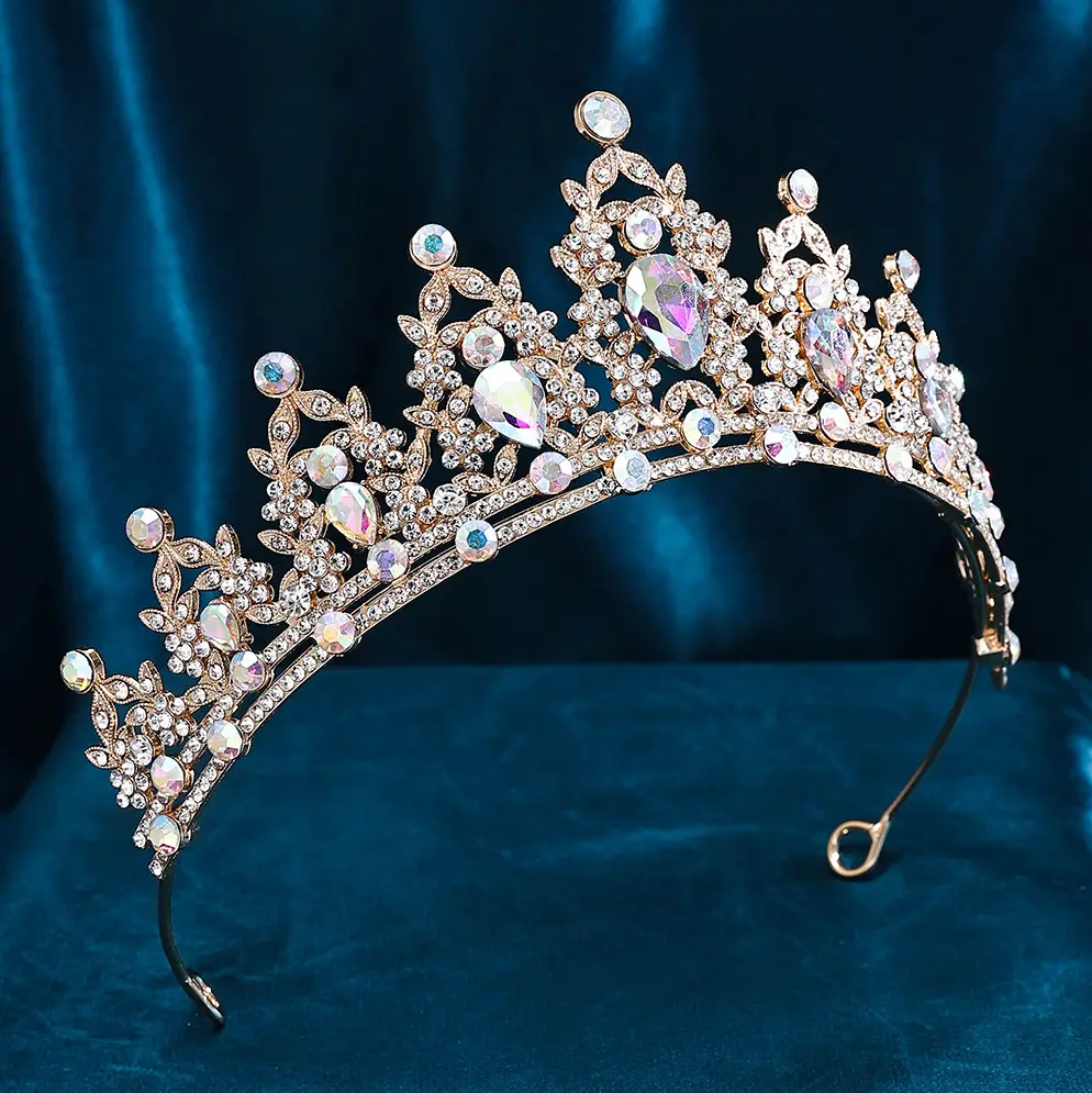 Korean Style Full Diamond Crown for Bride Wedding Makeup — feature 29