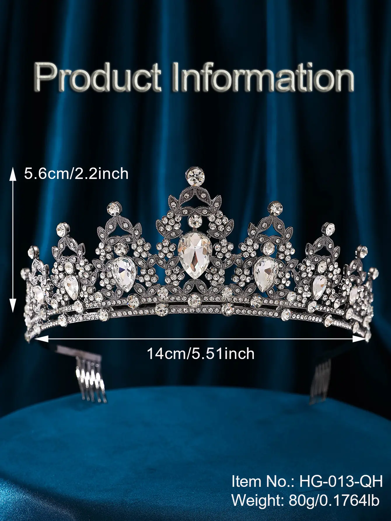 Korean Style Full Diamond Crown for Bride Wedding Makeup — feature 30