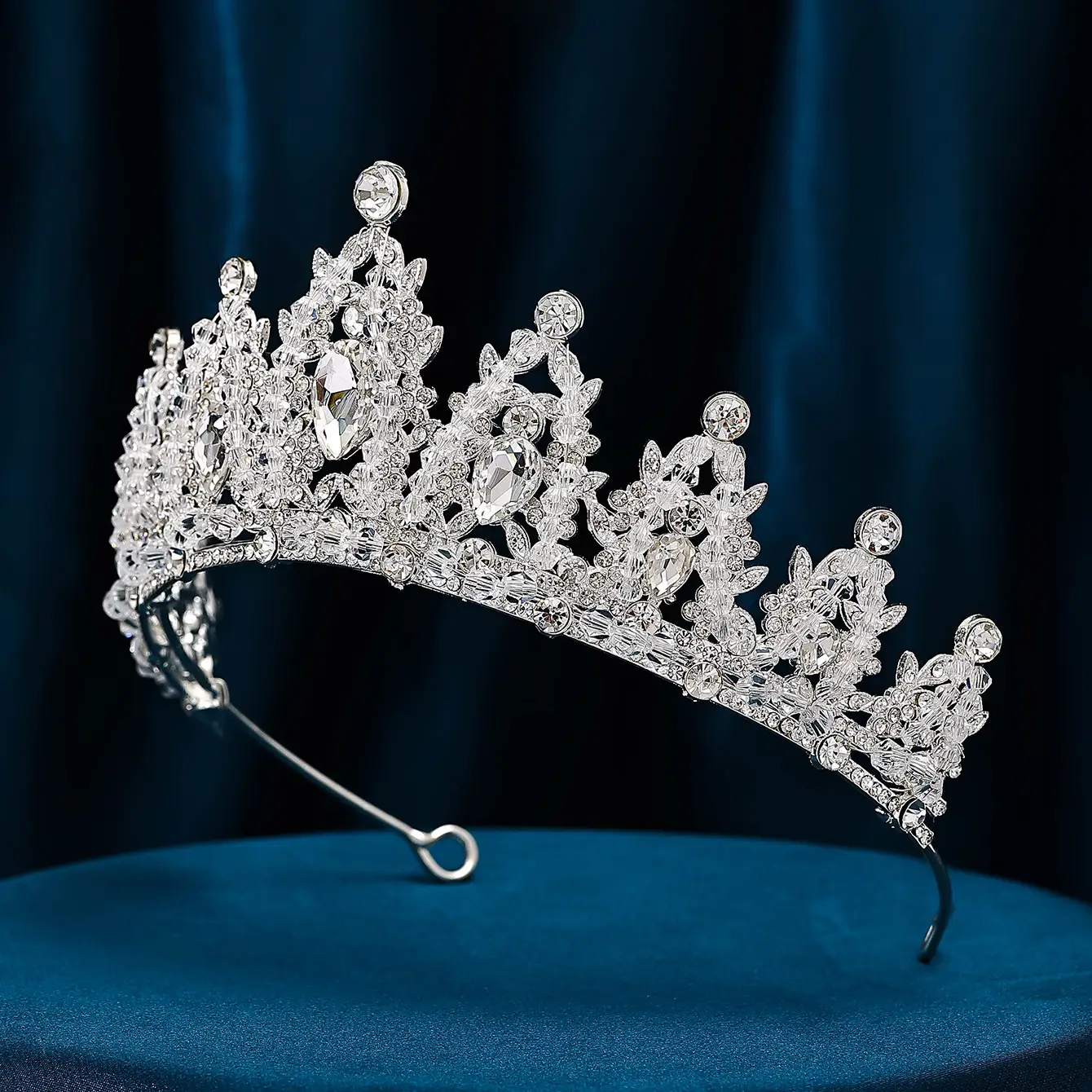 Korean Style Full Diamond Crown for Bride Wedding Makeup — feature 5