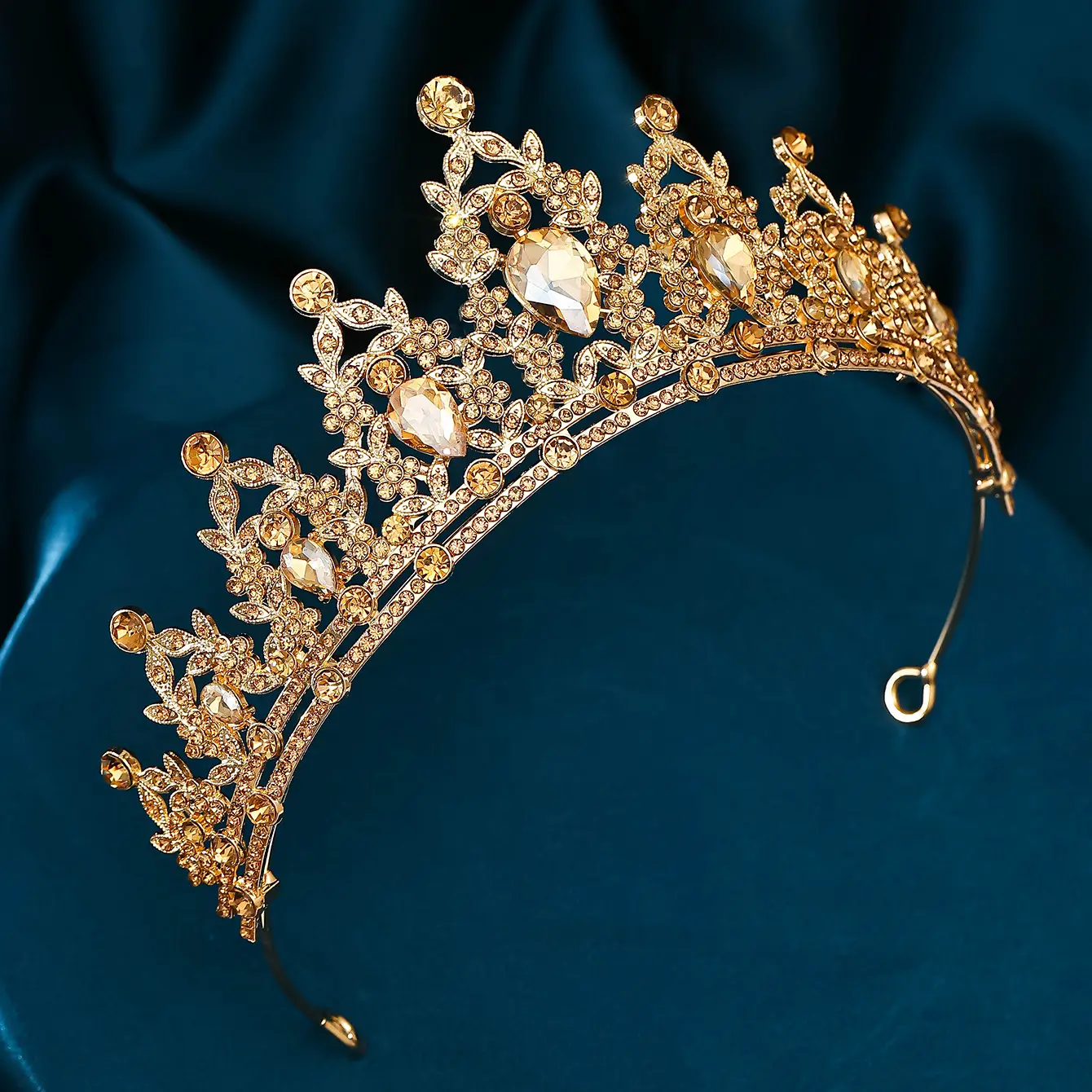 Korean Style Full Diamond Crown for Bride Wedding Makeup — feature 7