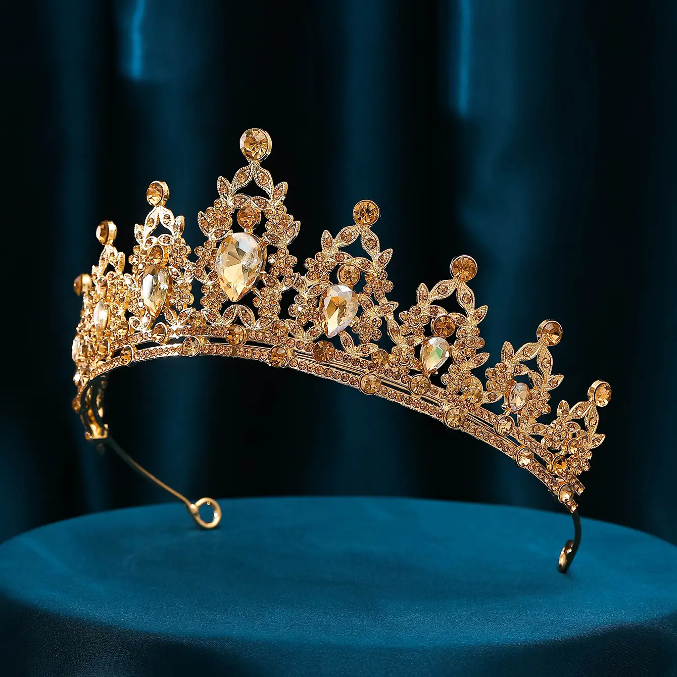 Korean Style Full Diamond Crown for Bride Wedding Makeup — feature 8