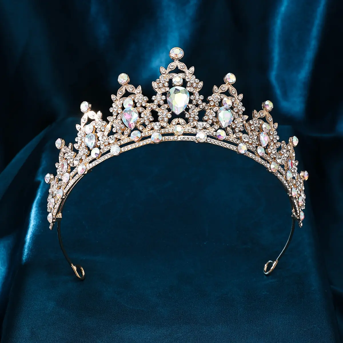 Korean Style Full Diamond Crown for Bride Wedding Makeup - Image 4