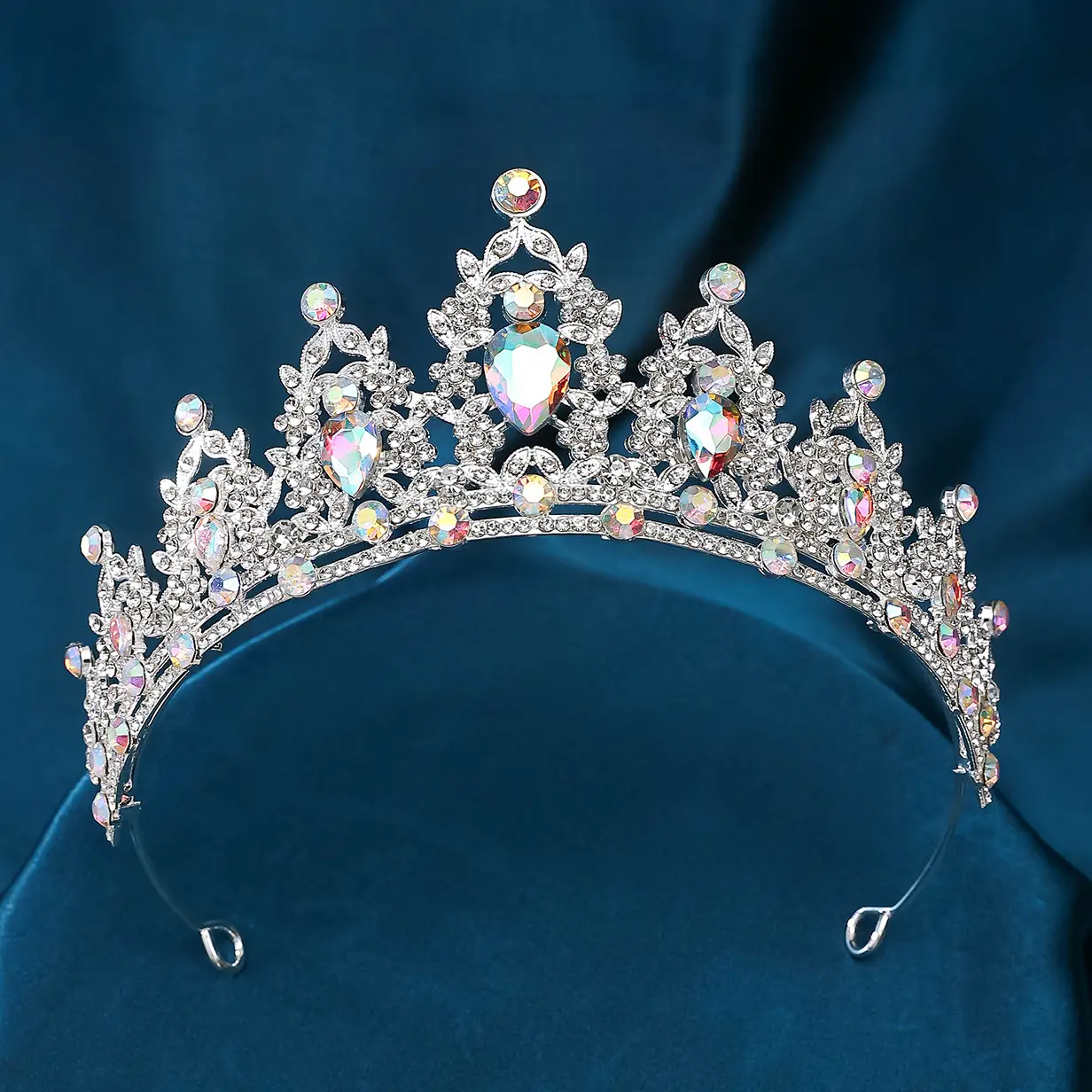 Korean Style Full Diamond Crown for Bride Wedding Makeup - Image 6