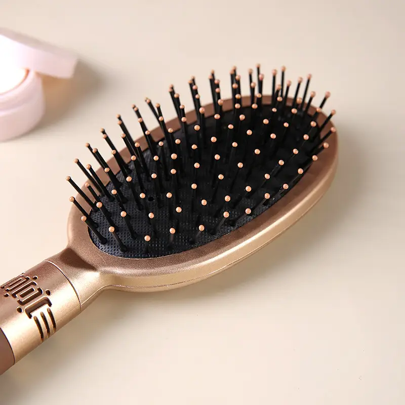 Golden Anti-Static Hair Brush for Salon Use - Image 5