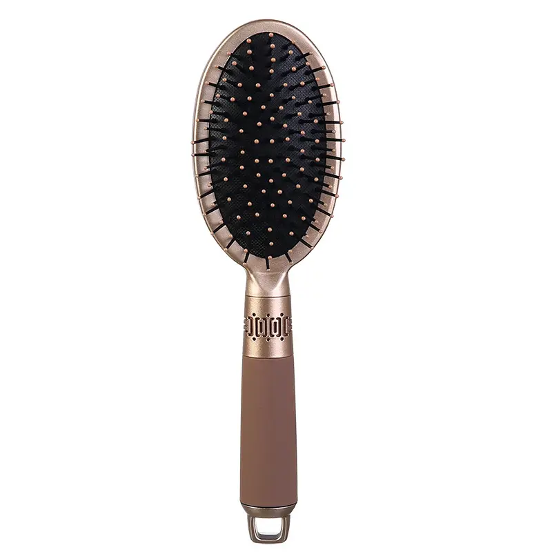 Golden Anti-Static Hair Brush for Salon Use - Image 8