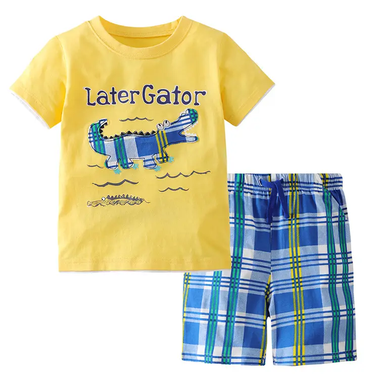 Summer Kids T-Shirt Set Cool Cartoon Two-Piece Suit - Image 3
