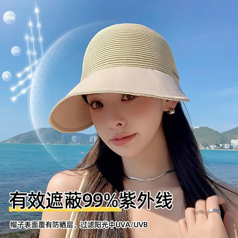 Women Straw Sun Hat UV Protective Beach Wear - Image 8