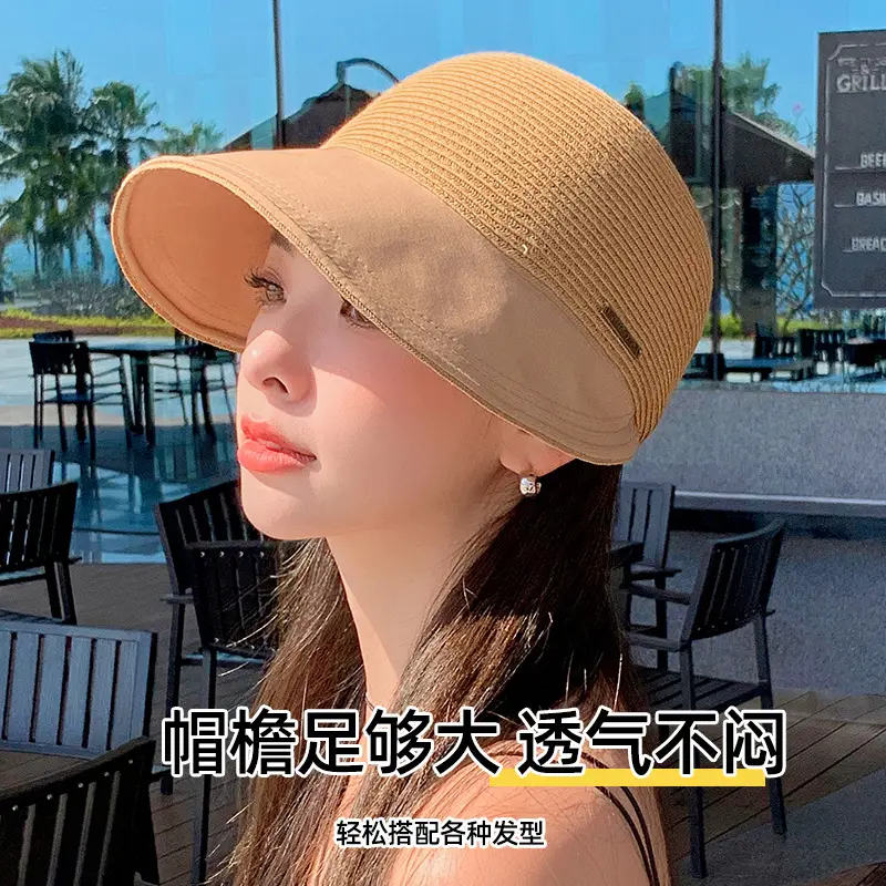 Women Straw Sun Hat UV Protective Beach Wear - Image 9