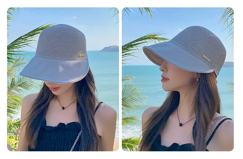 Women Straw Sun Hat UV Protective Beach Wear — feature 8