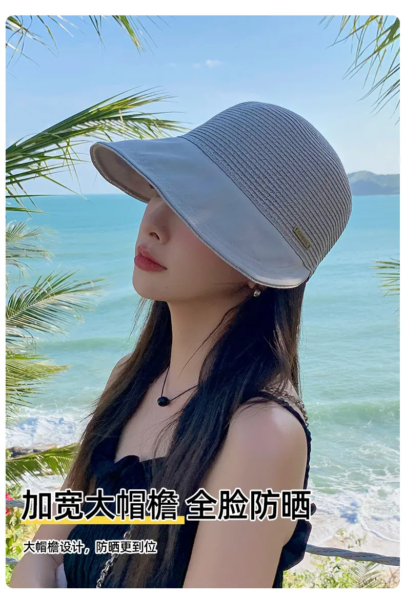 Women Straw Sun Hat UV Protective Beach Wear — feature 9