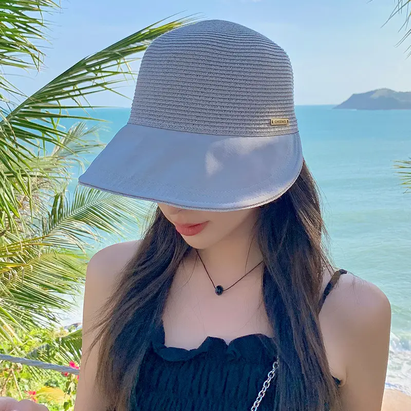 Women Straw Sun Hat UV Protective Beach Wear - Image 4