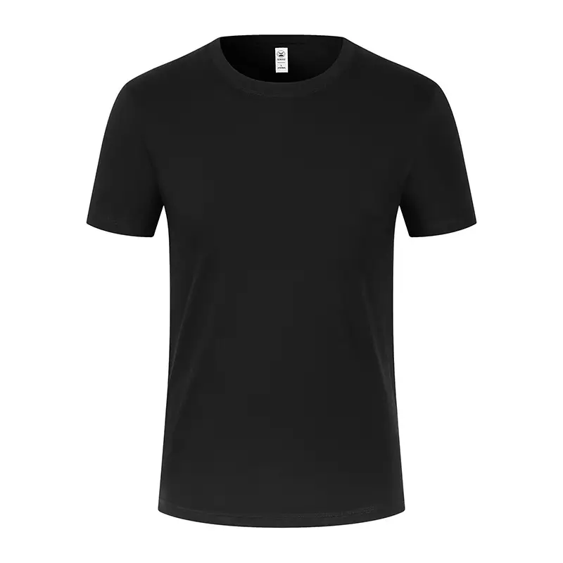 New Short Sleeve T-Shirt Custom Logo Solid Color - Image 3