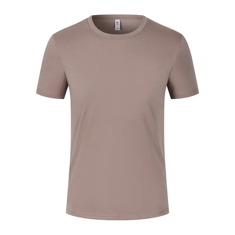 New Short Sleeve T-Shirt Custom Logo Solid Color - Image 4