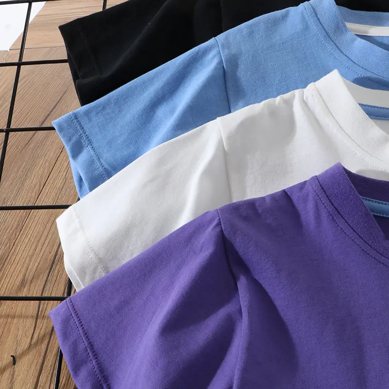 Children's Blue & Purple Robot Print T-Shirts Cotton Summer Wear - Image 7
