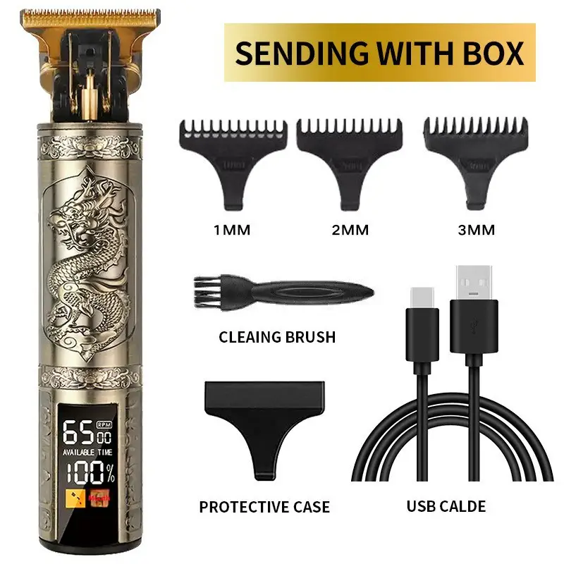 Cross-Border Hair Clipper with 4mm Blades & USB Cable - Image 30