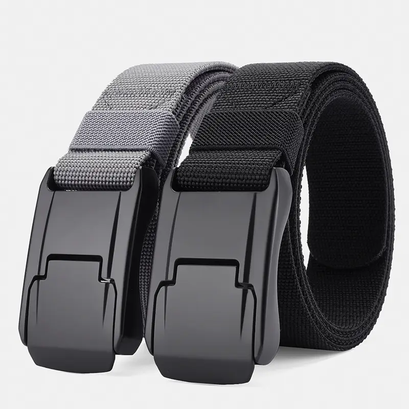 Men's Green Mesh Tactical Belt with Zinc Alloy Buckle - Image 6