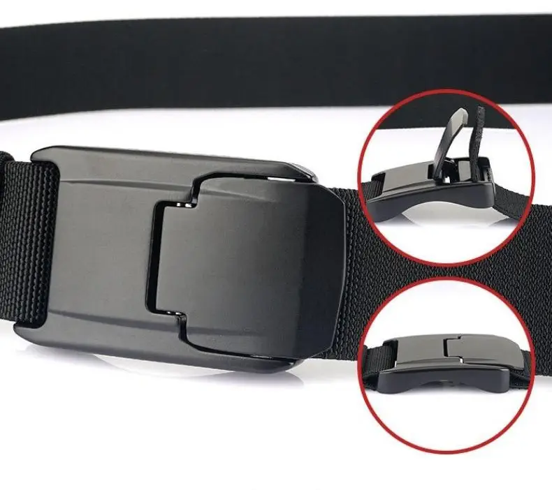 Men's Green Mesh Tactical Belt with Zinc Alloy Buckle โ feature 3