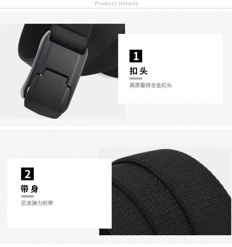 Men's Green Mesh Tactical Belt with Zinc Alloy Buckle โ feature 4