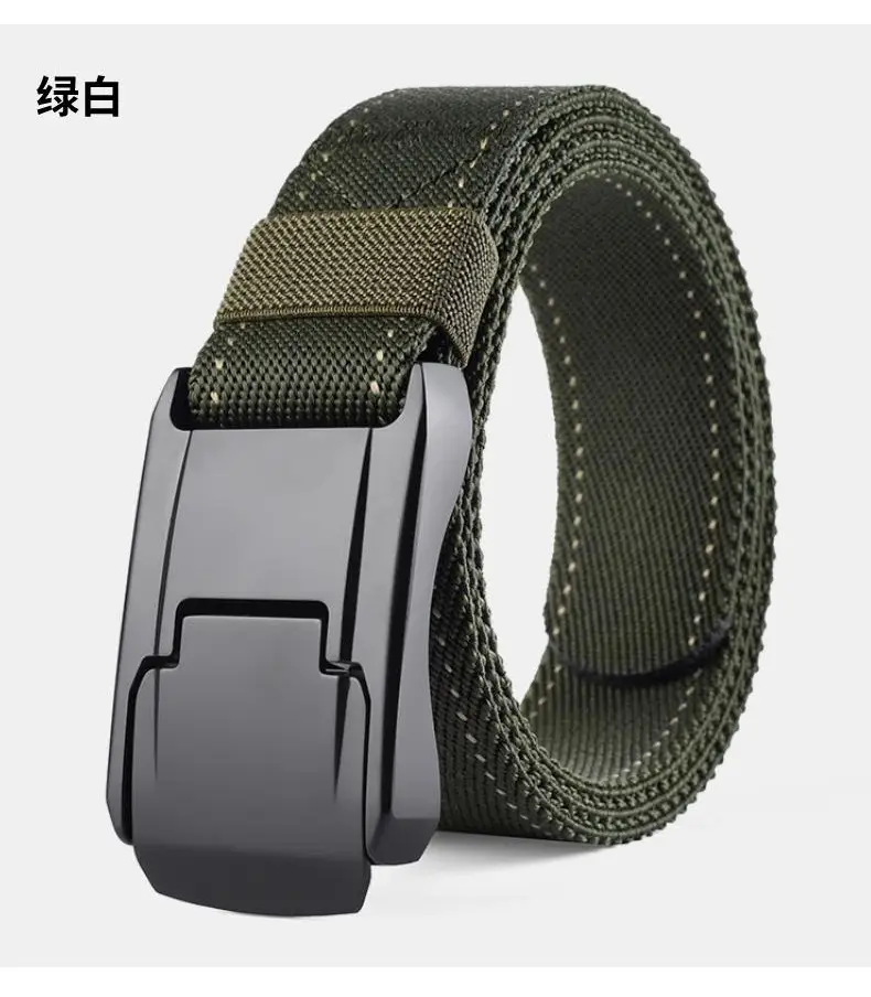Men's Green Mesh Tactical Belt with Zinc Alloy Buckle โ feature 9