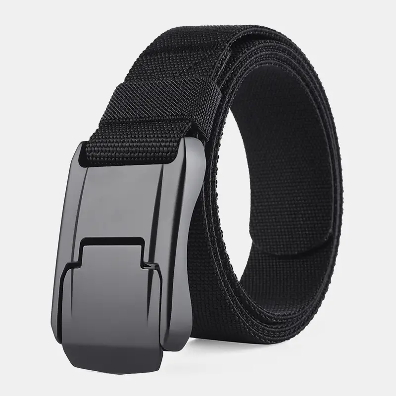 Men's Green Mesh Tactical Belt with Zinc Alloy Buckle