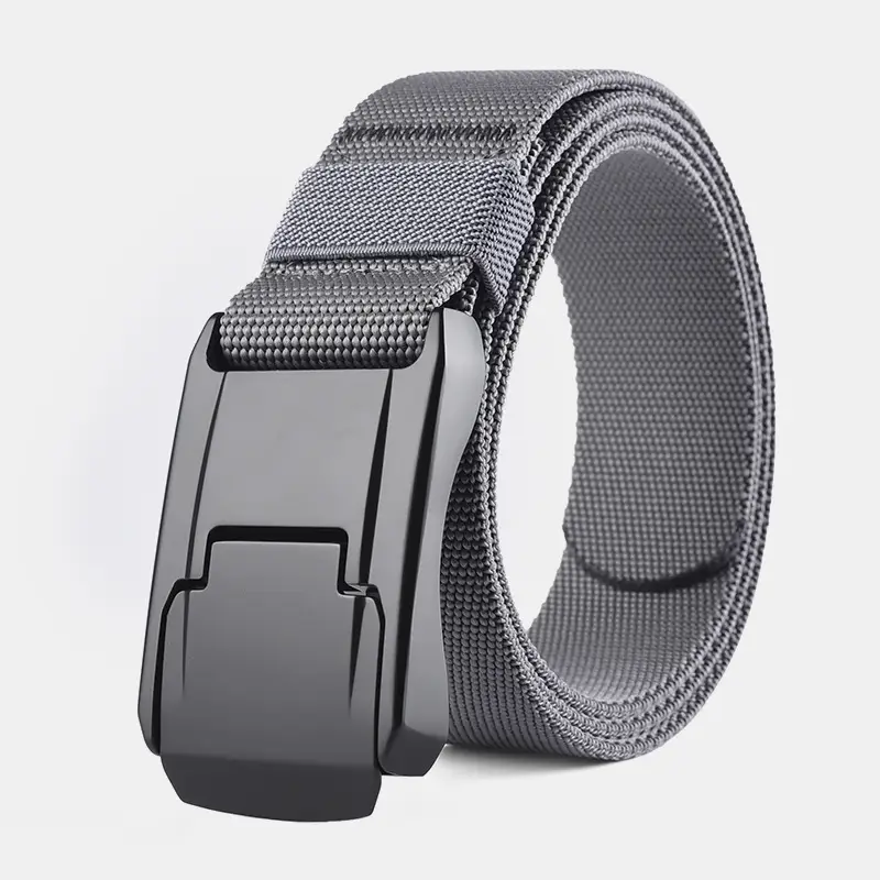 Men's Green Mesh Tactical Belt with Zinc Alloy Buckle - Image 2