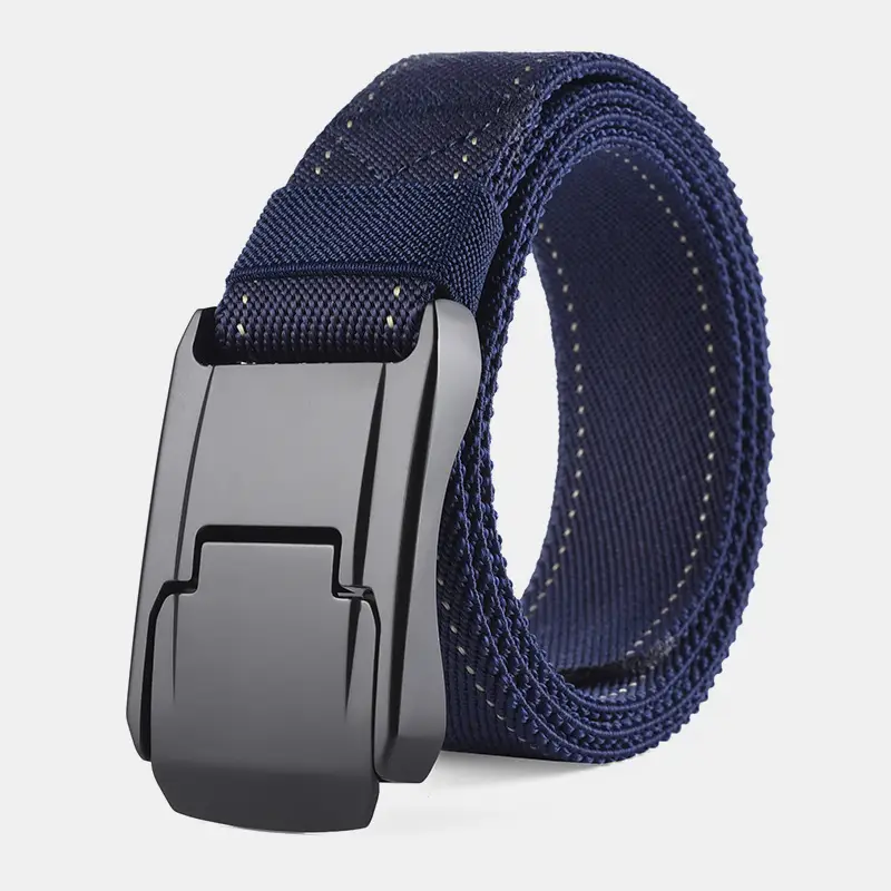 Men's Green Mesh Tactical Belt with Zinc Alloy Buckle - Image 3