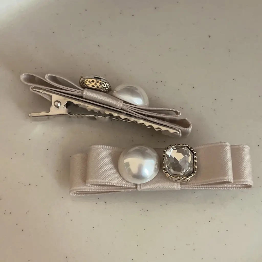 Elegant Double-Layer Hairpin with Rhinestone & Pearl - Image 5