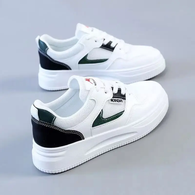 Women's White Leather Casual Sneakers 2023 - Image 6