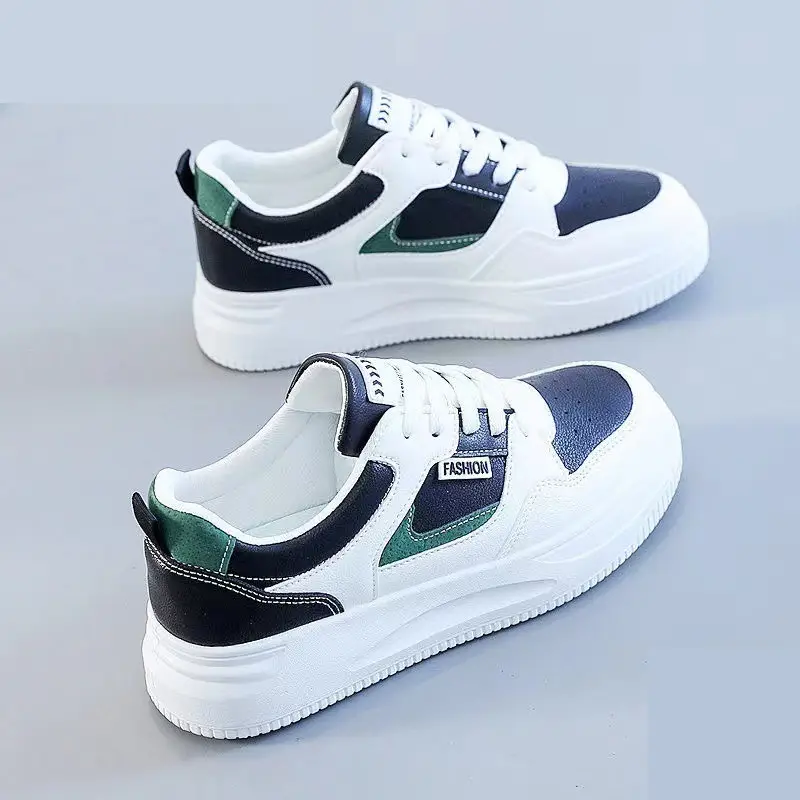 Women's White Leather Casual Sneakers 2023 - Image 2