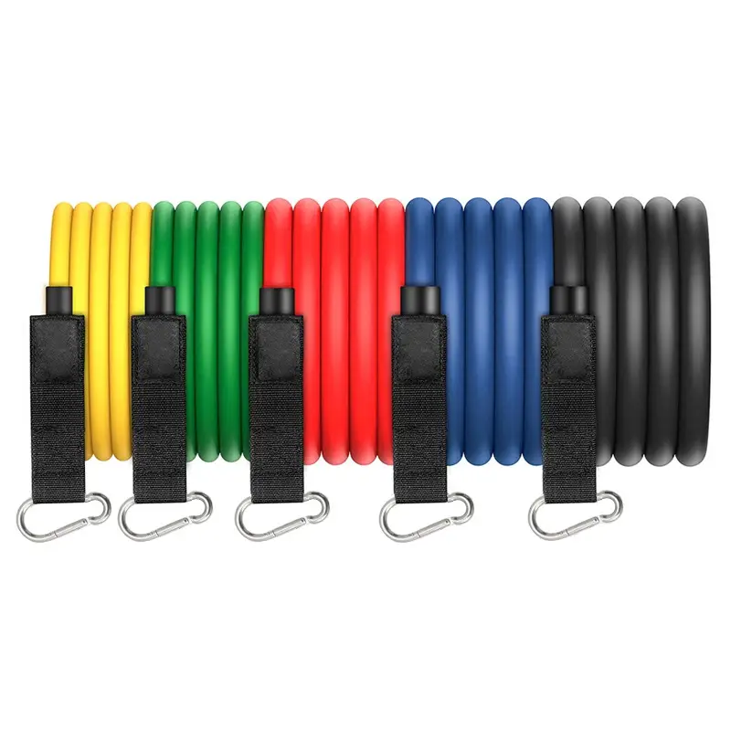TPE with standard 11-piece set tension device carabiner multifunctional tension rope resistance band gourd hook home fitness