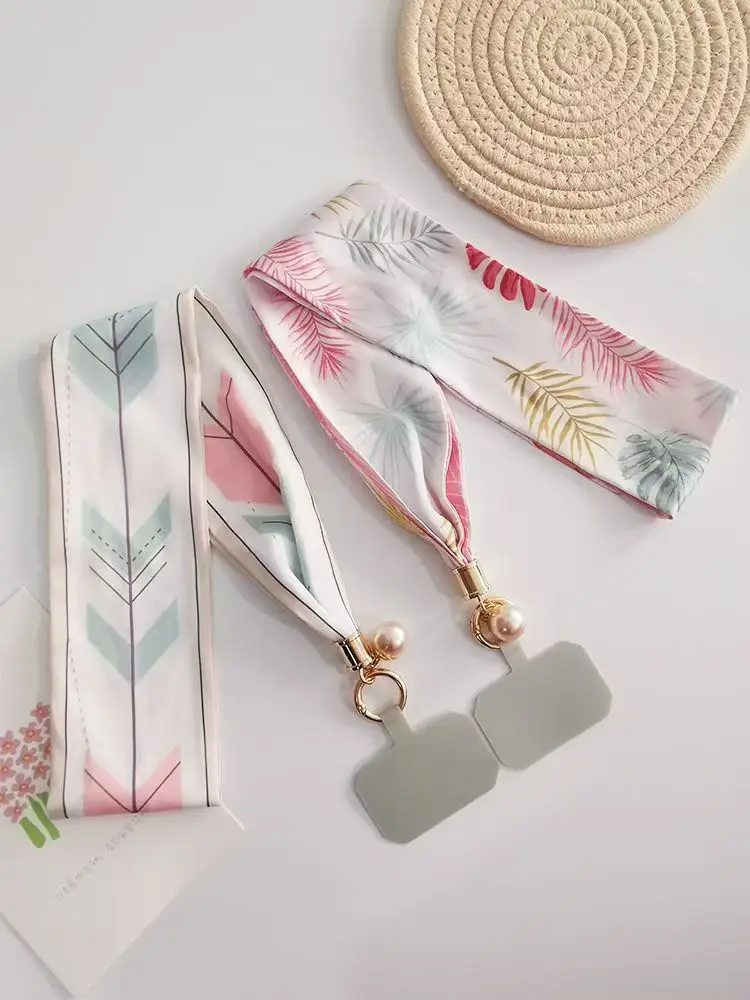 Women's Mobile Phone Hanging Necklace with Silk Satin French Scarf — feature 12